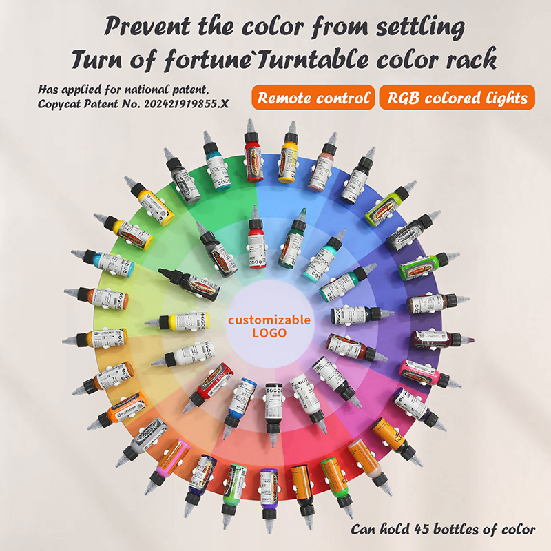 TAIDU Tattoo Color Turntable Rack Shake Ink Display Rack