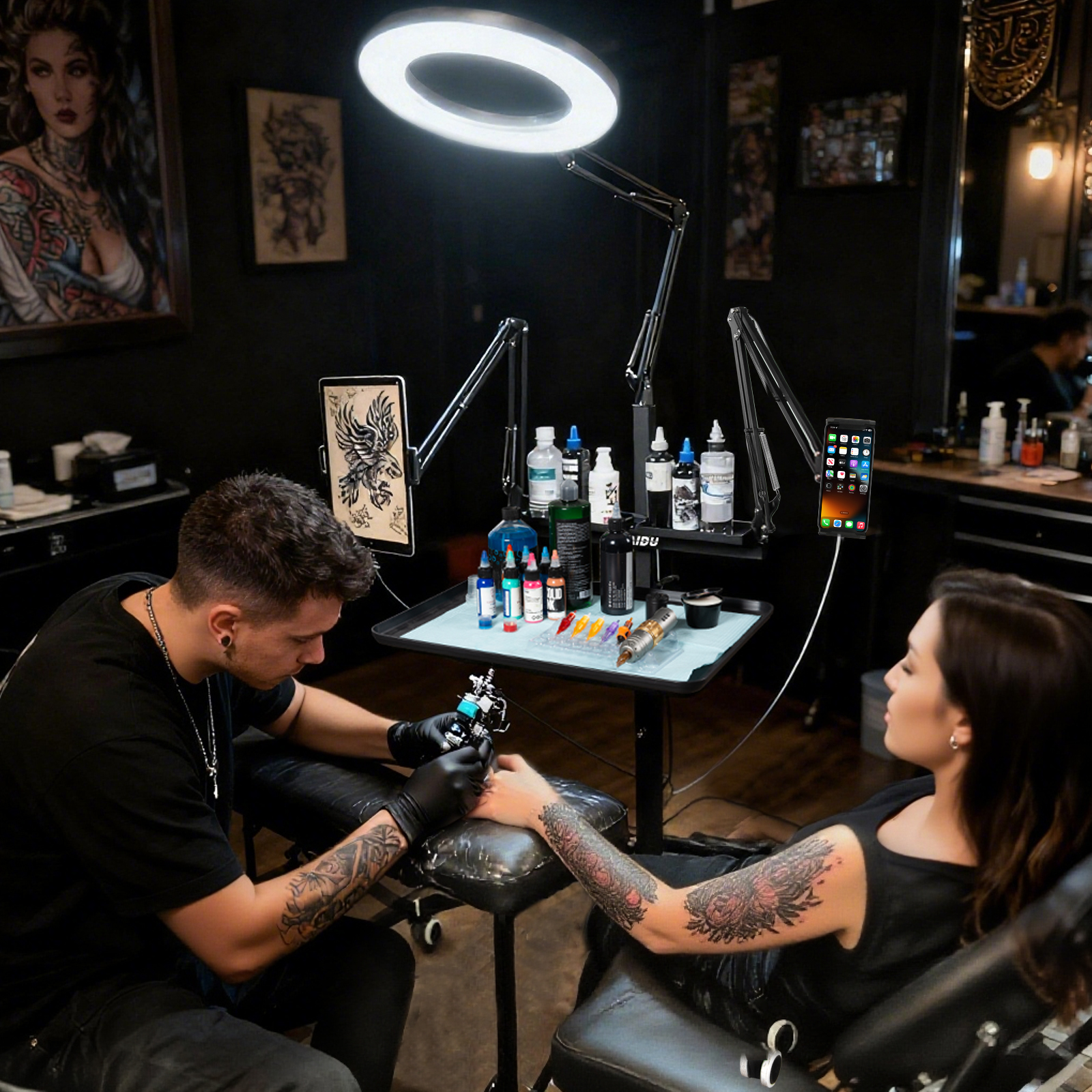 TAIDU X2 Upgraded Multi-Function Workbench with Light and Phone Holder