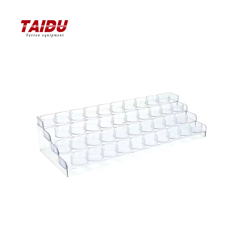 TAIDU Tattoo Color Shelf Base 4-Layer 40-Hole Pattern Color Display Rack