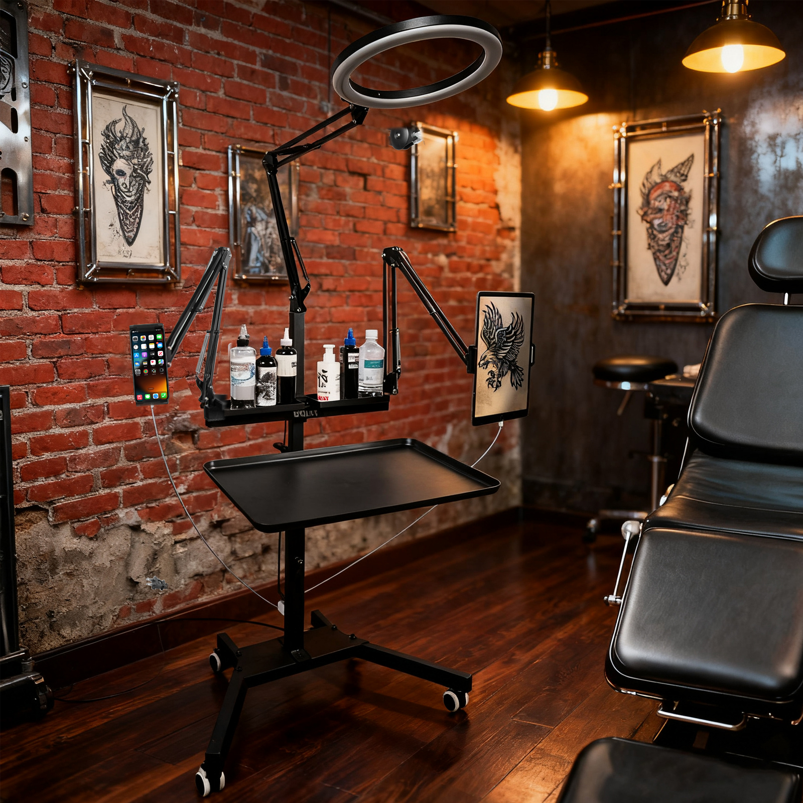 TAIDU X2 Upgraded Multi-Function Workbench with Light and Phone Holder