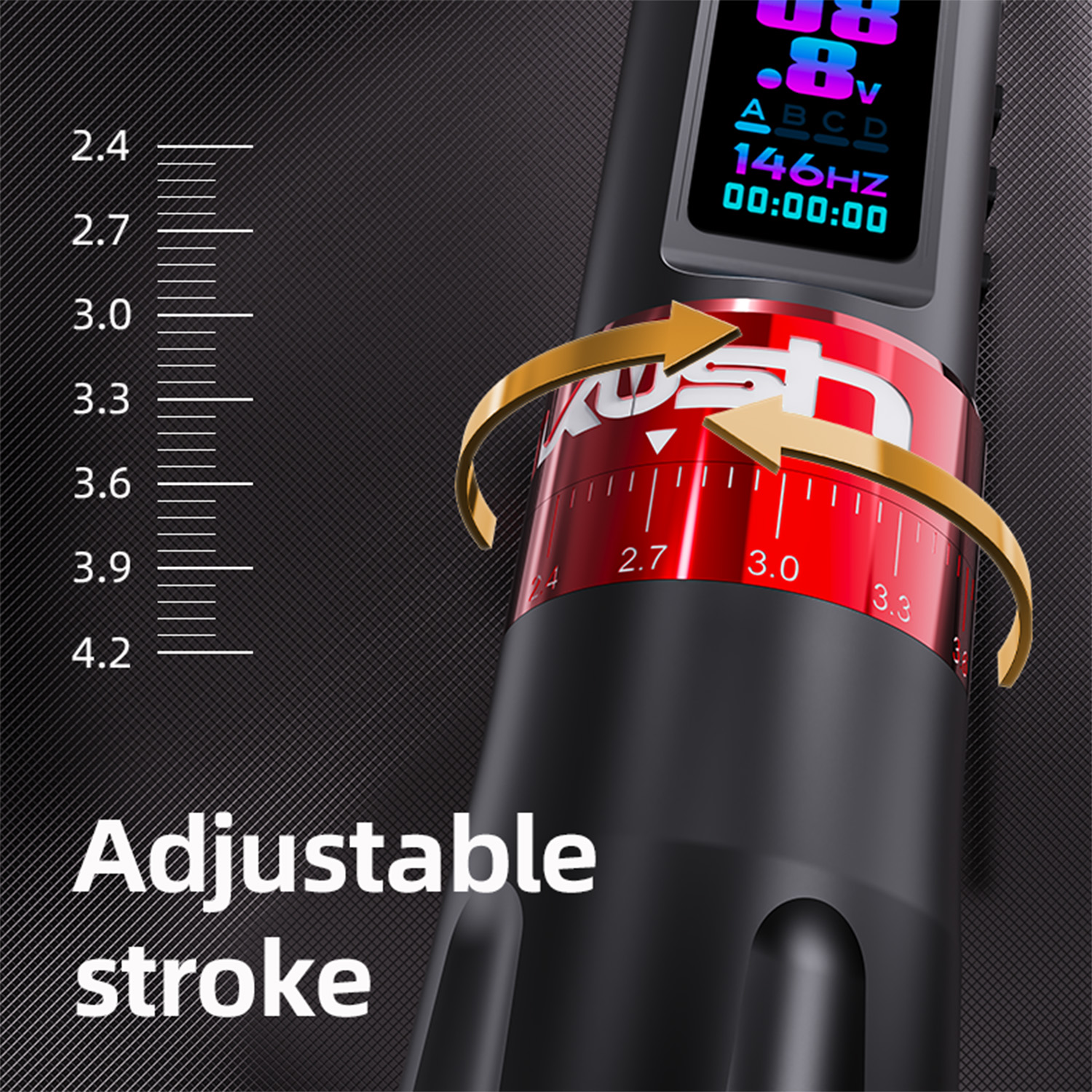 TAIDU New Multi-function adjustable stroke tattoo pen 2.4-4.2