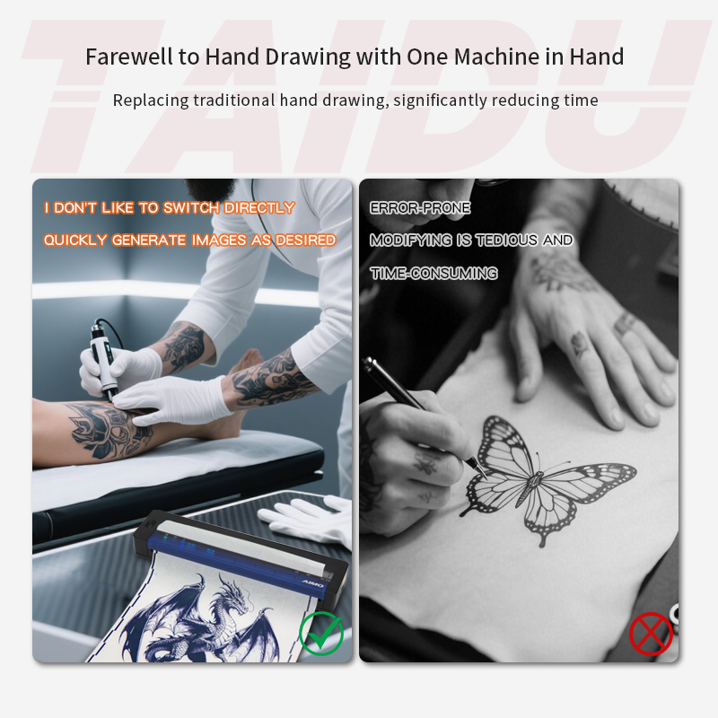 X5 Wireless Tattoo Transfer Printer Capable of Printing Shaded Effects