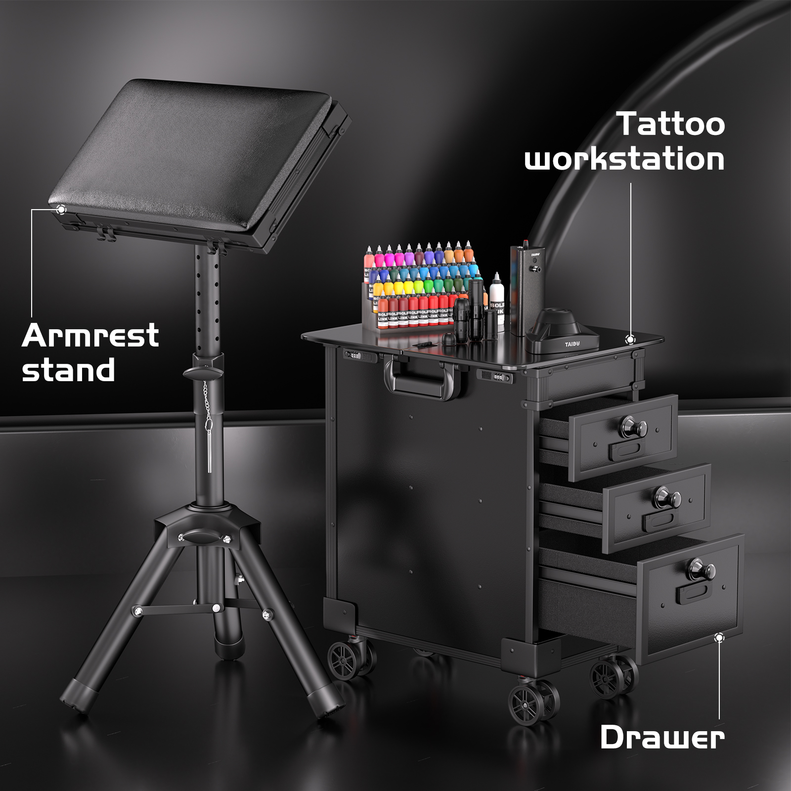 TAIDU NEW ST-27 Travel Tattoo Suitcase Trolley Case