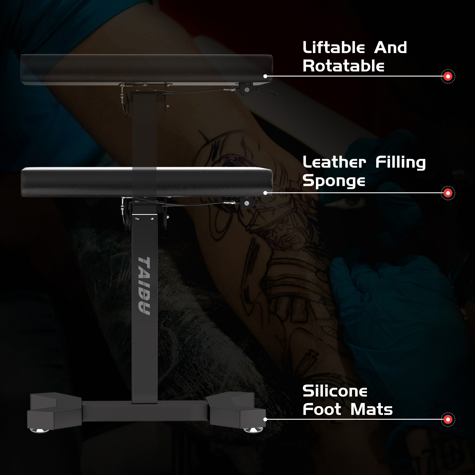 TAIDU ST-28 New Design Large Panel Air Pressure Multi-functional Armrest
