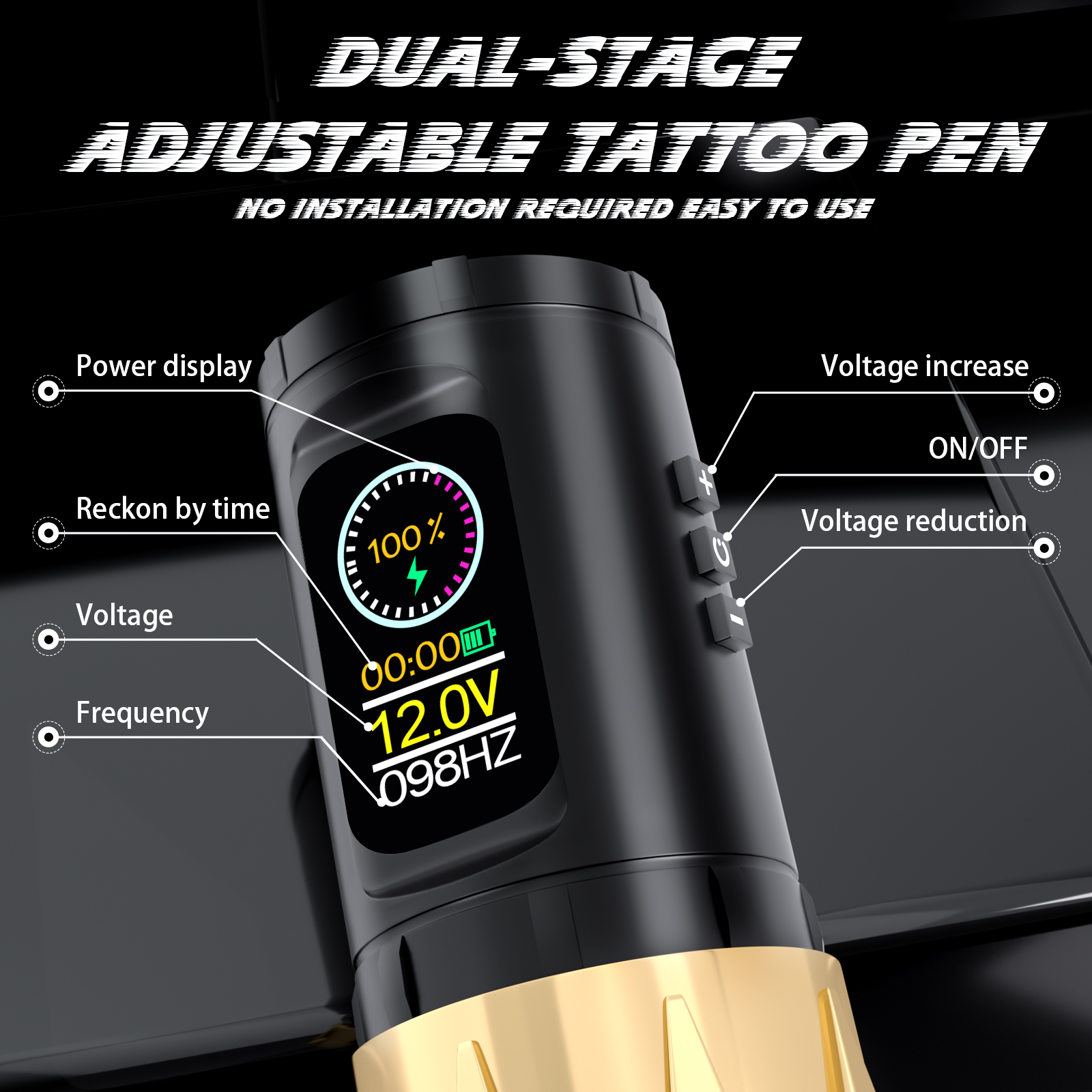 TAIDU TD028 Mengqing Wireless Dual Stage Regulation Tattoo Pen