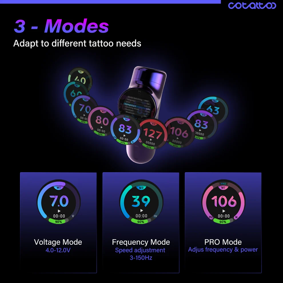 New CO-Y Professional Wireless Ergonomic Tattoo Machine