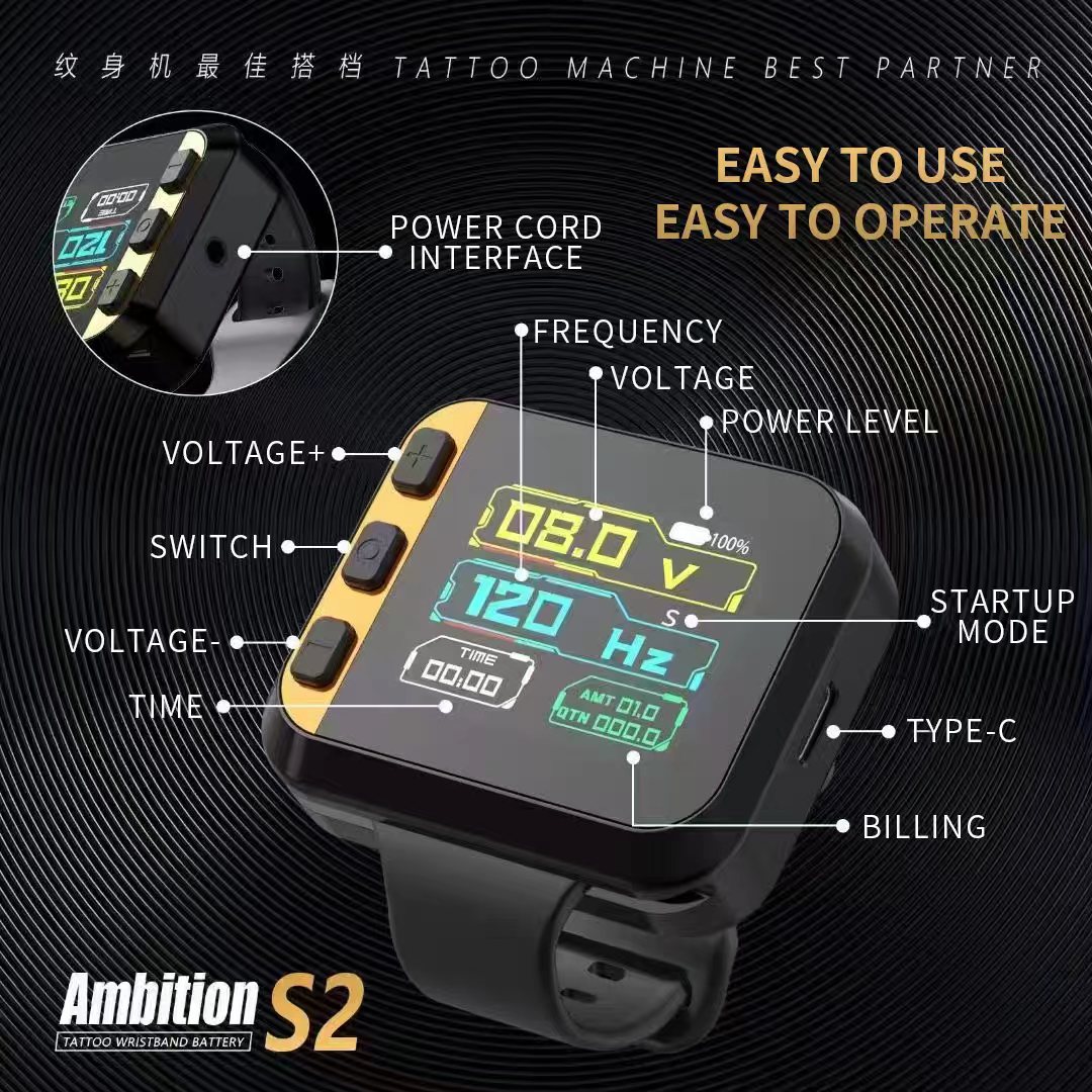 TAIDU TD136 Light Weight Watch Tattoo Power Supply Tattoo Bracelets