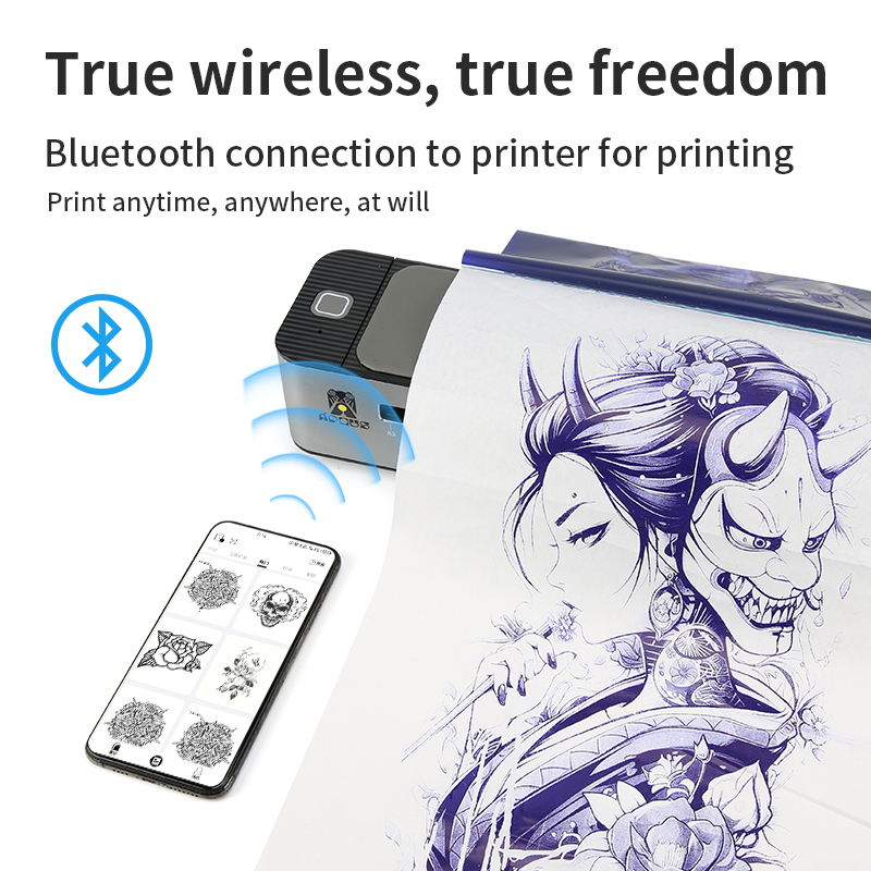 TAIDU A3/A4 Wireless Bluetooth Tattoo Stencil Printer