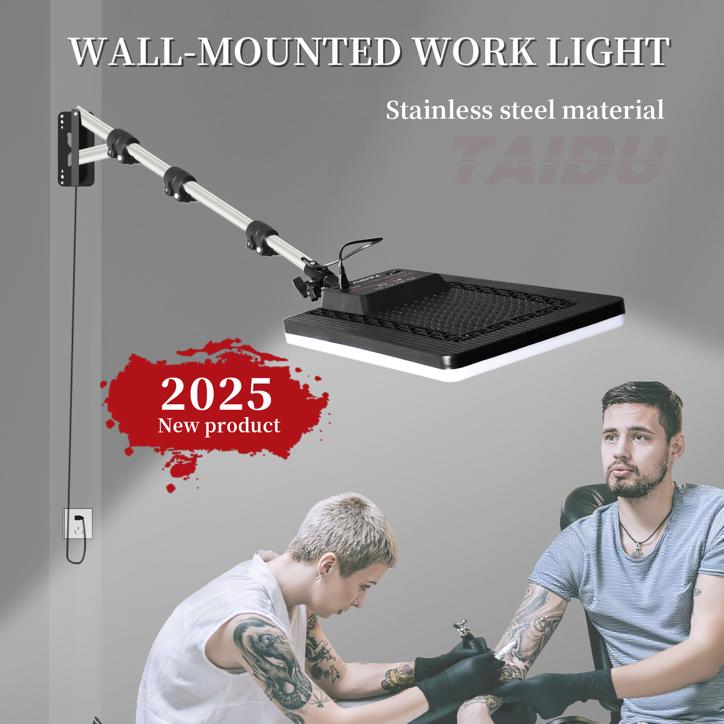 TAIDU PL-48 Large Panel Telescoping Tattoo Wall Light