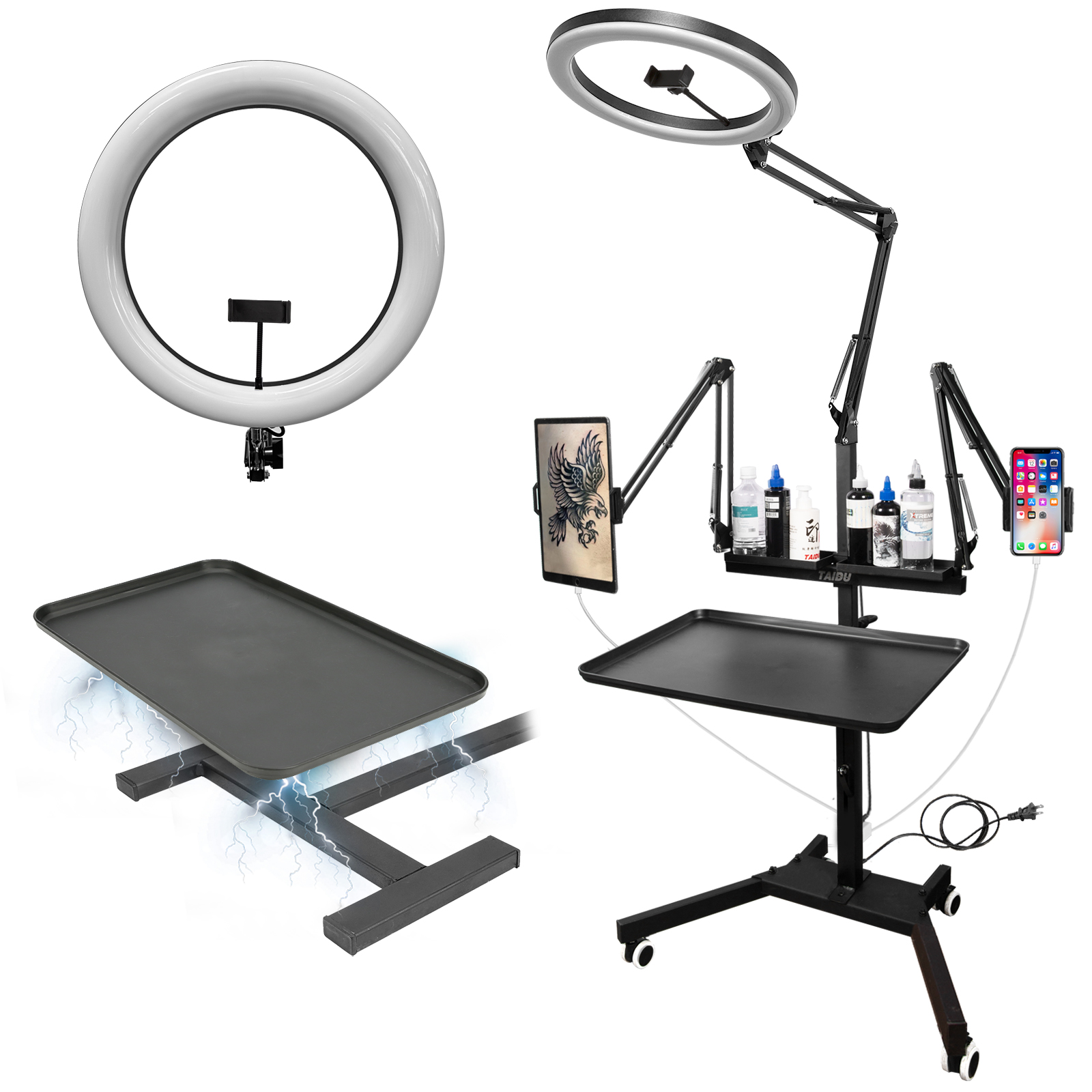 TAIDU X2 Upgraded Multi-Function Workbench with Light and Phone Holder