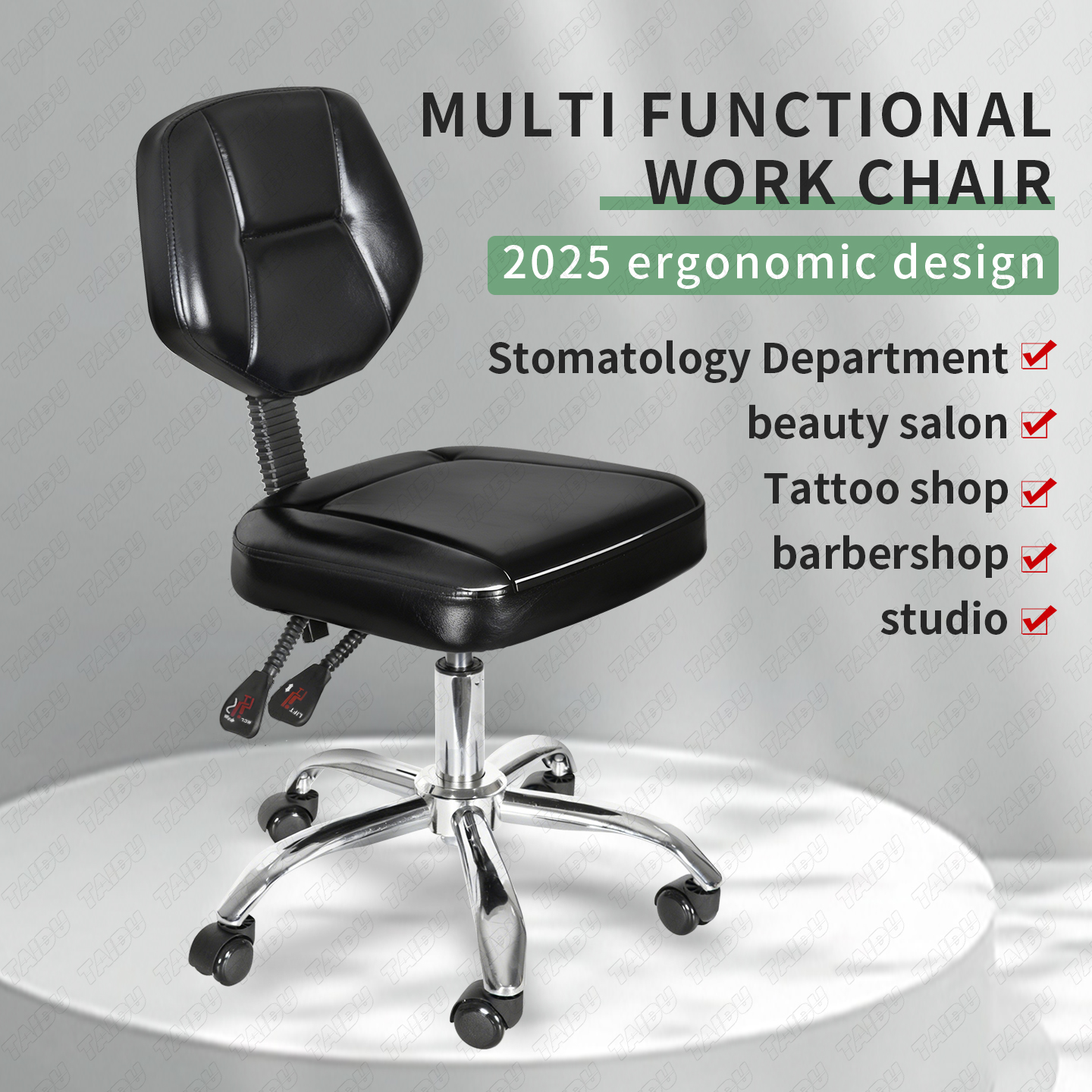 Multi-functional new model pneumatic lift tattoo chair （Special Launch Offer）