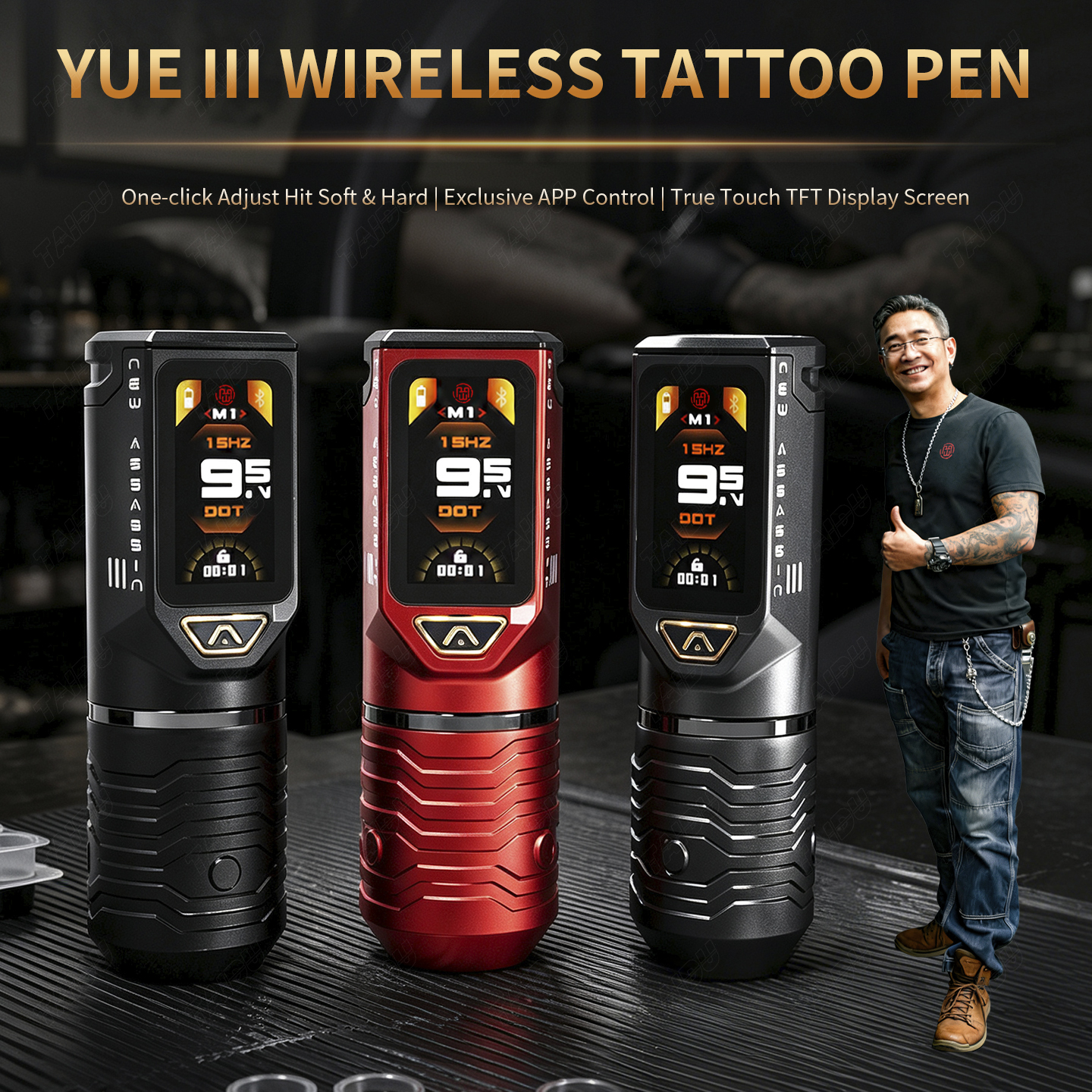 New generation YUE III long-stroke wireless tattoo pen