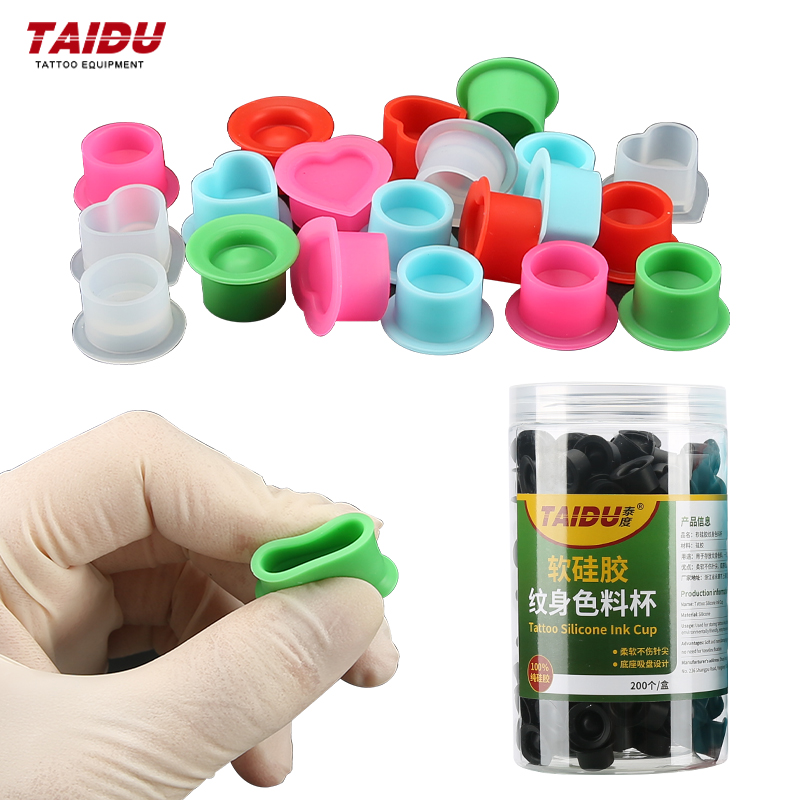 TAIDU Thickened Silicone Tattoo Ink Cup