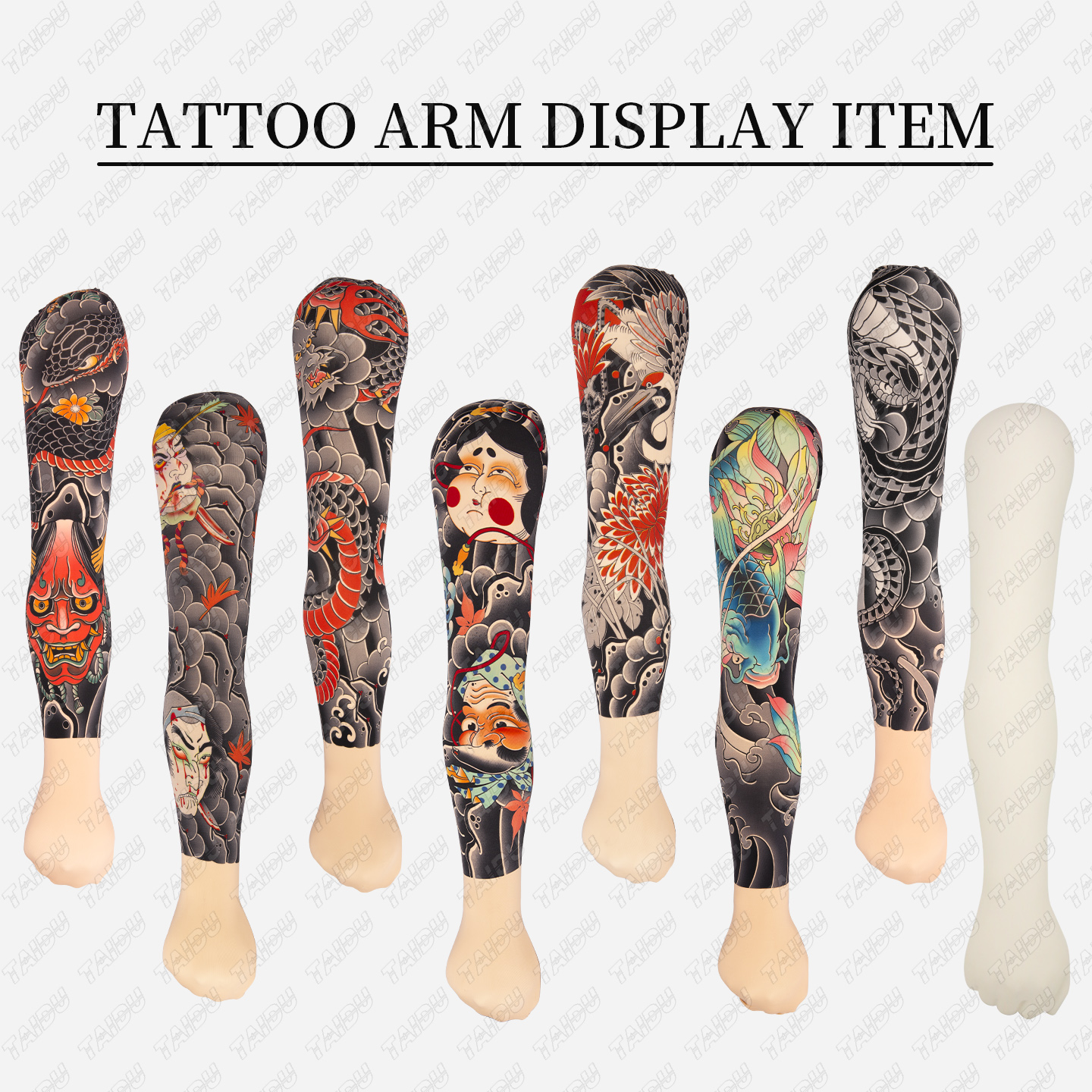 TAIDU Silicone arm tattoo, suitable for practice and display