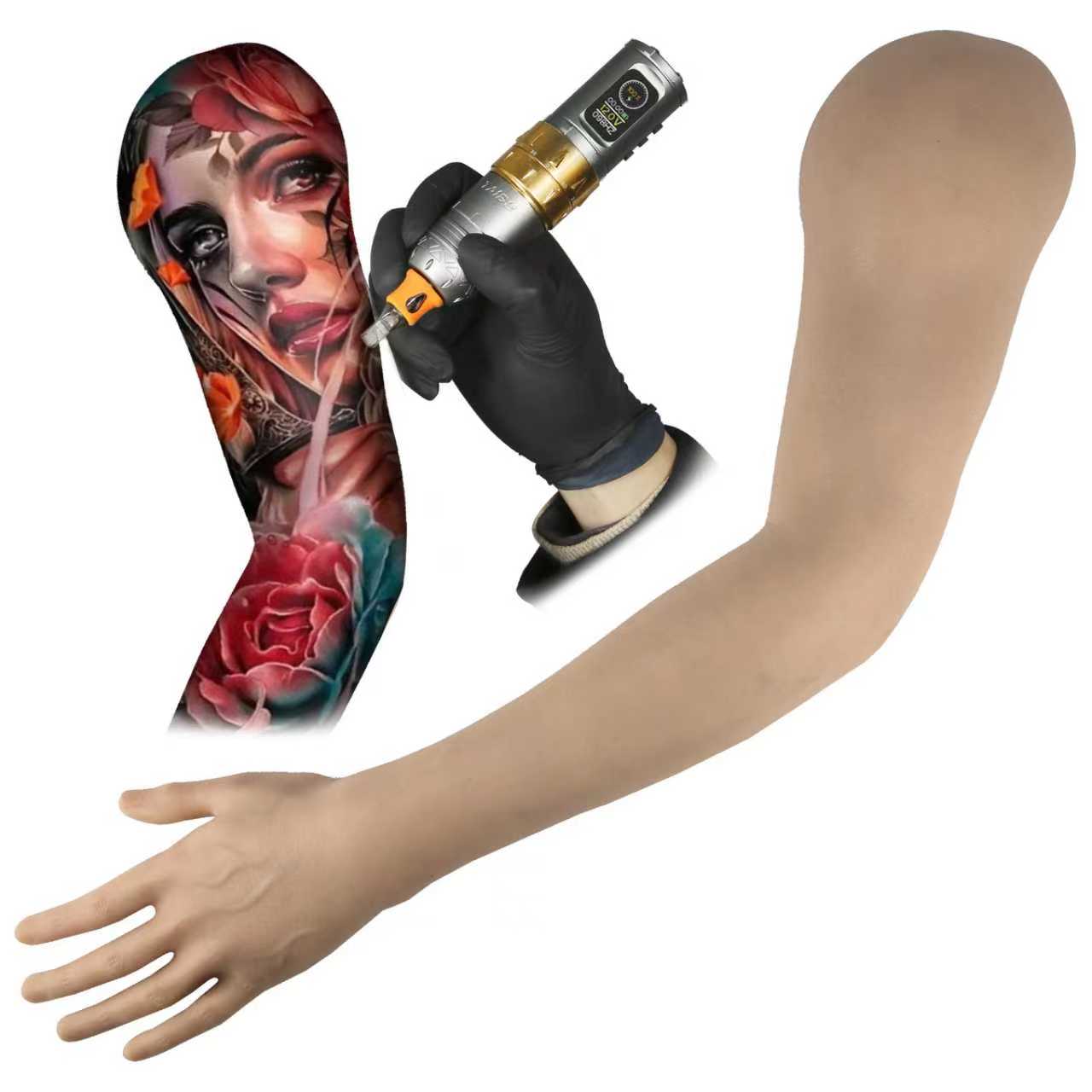 TAIDU New 3D Tattoo Imitation Silicone Arms