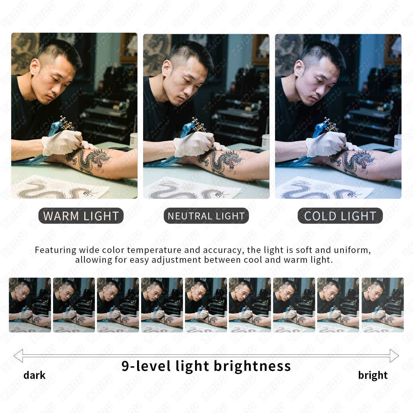 TAIDU Tattoo Upgrade Collapsible Long Arm Light