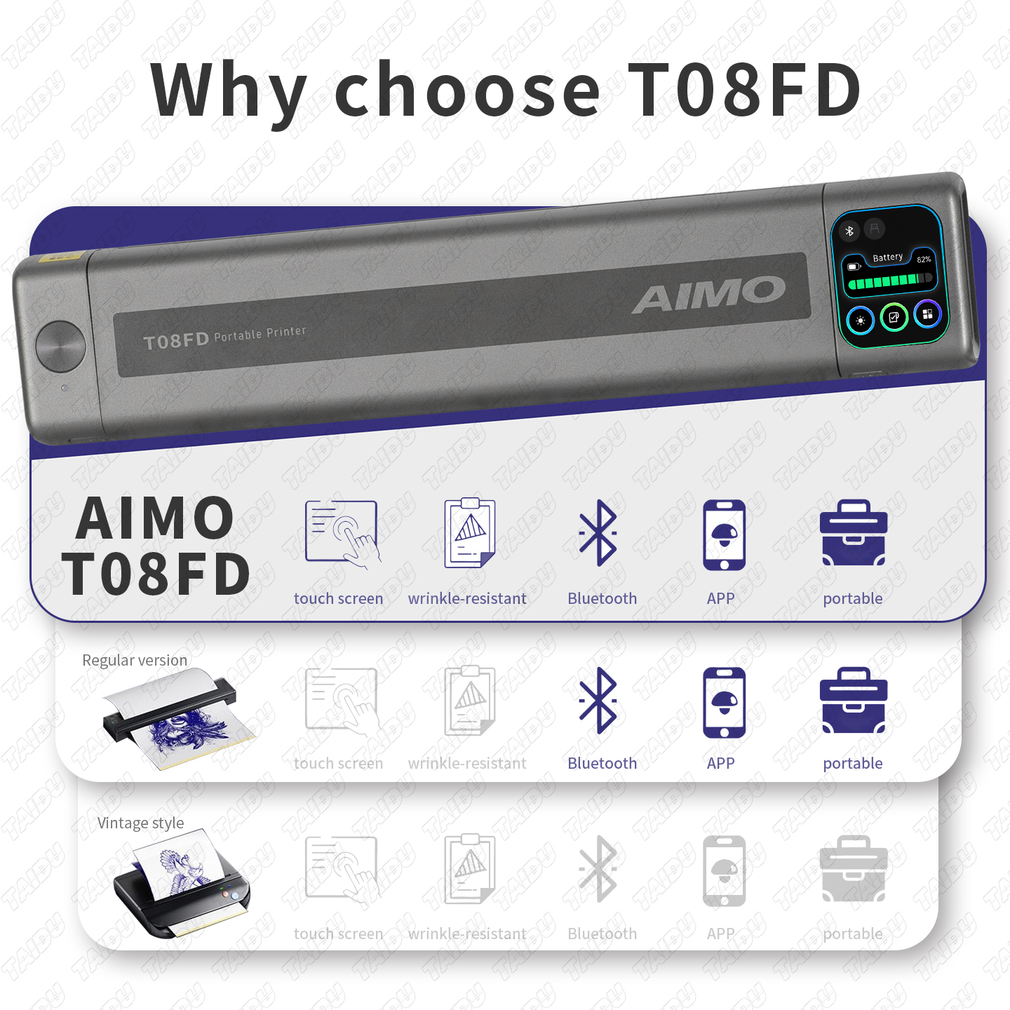 AIMO T08FD Touchscreen Tattoo Stencil Printer