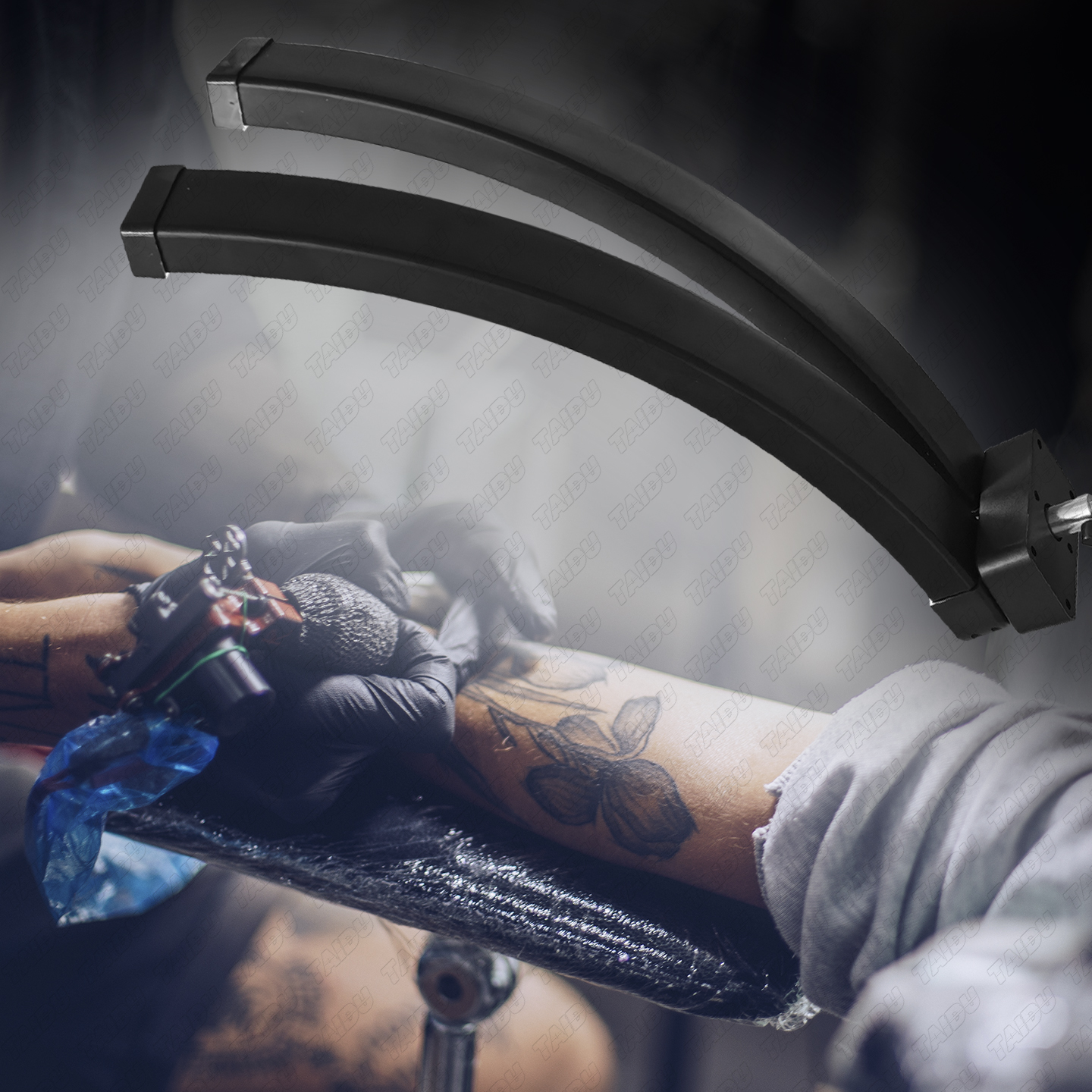 TAIDU Professional Tattoo Workstation with Foldable Half-Moon Light