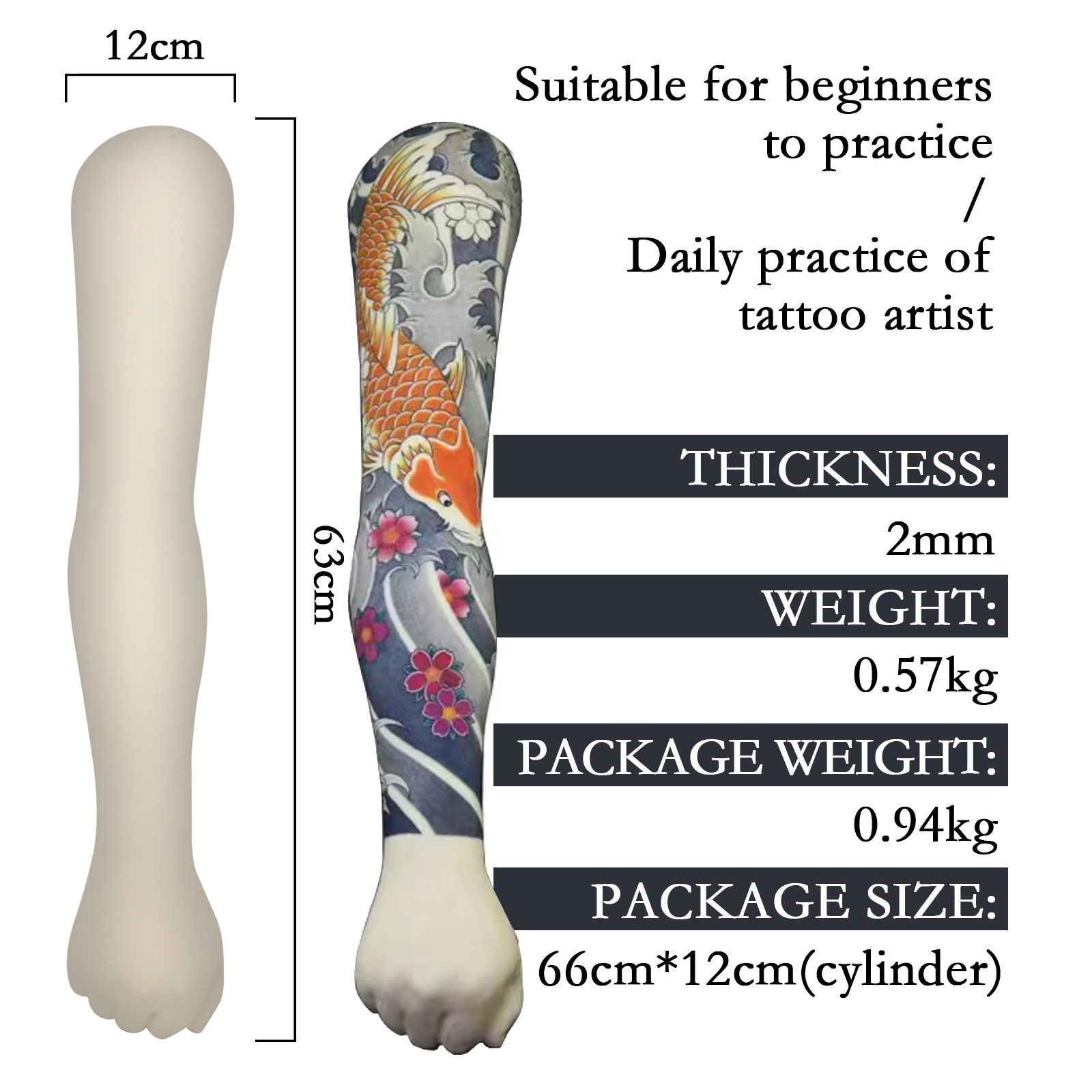 TAIDU Paint Tattooed Silicone Exercises Skin The Entire Arm