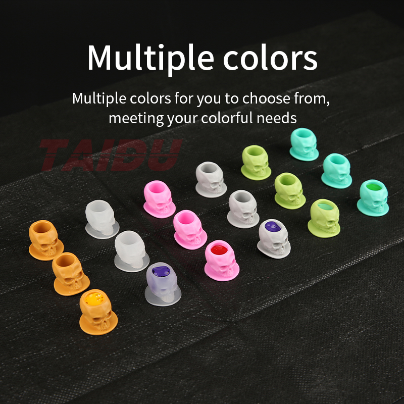 TAIDU Skull Silicone Tattoo Ink Cup Unique Design