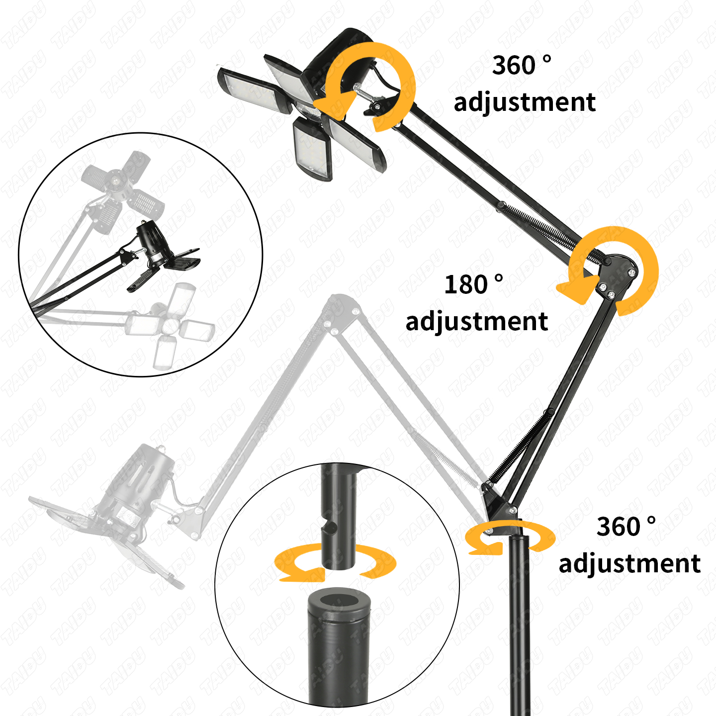 TAIDU Tattoo Upgrade Collapsible Long Arm Light