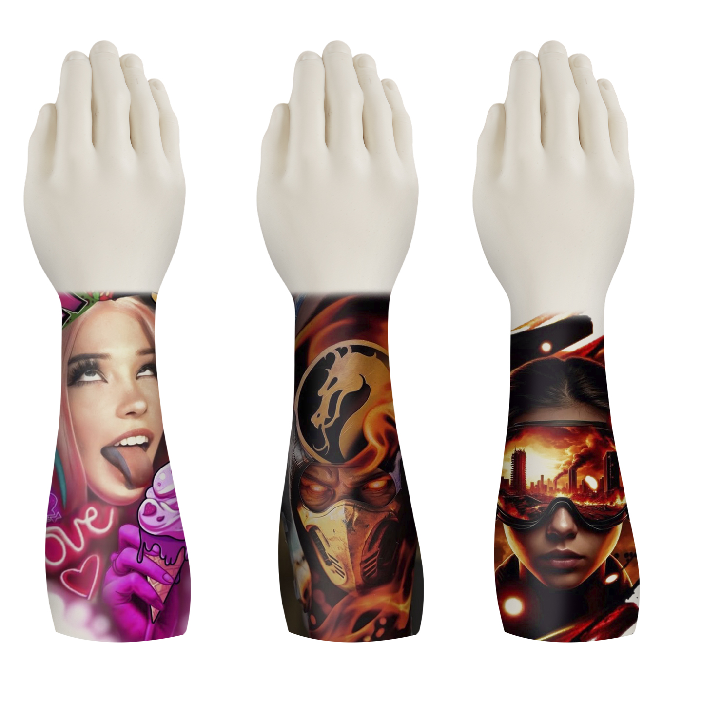 TAIDU High-Quality Tattoo Practice Silicone Forearm with Hand