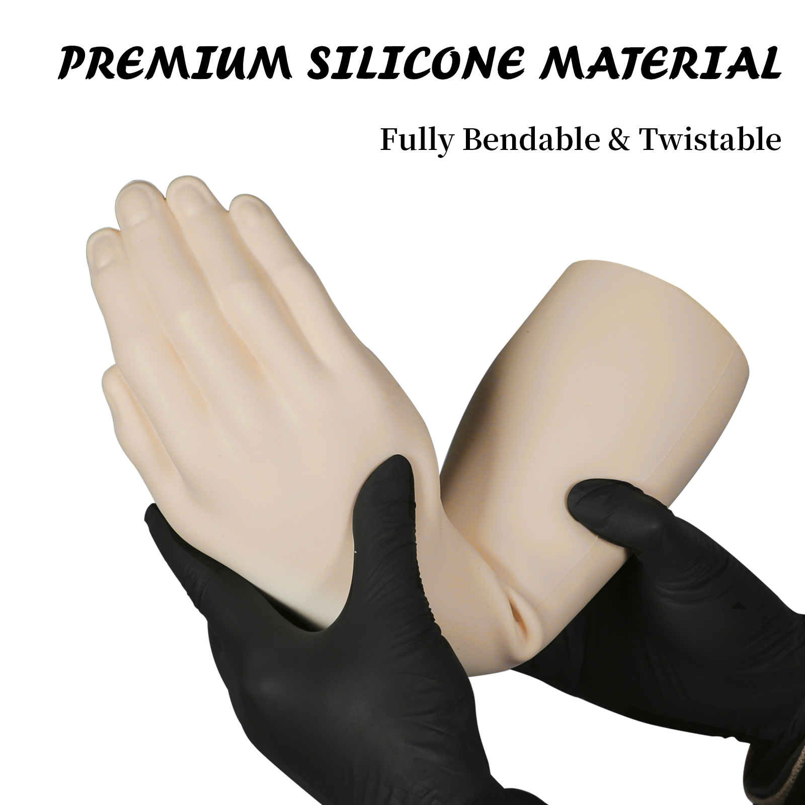 TAIDU High-Quality Tattoo Practice Silicone Forearm with Hand