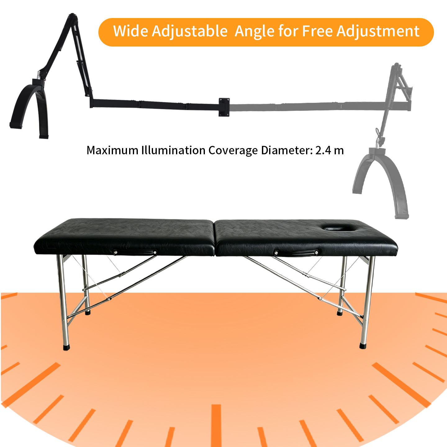 TAIDU Professional Tattoo Wall-Mounted Lighting Kit for Shading & Detail Work (with Anti-Glare Glasse)