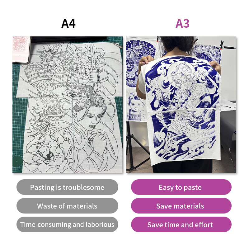 TAIDU Full back large A3 transfer paper