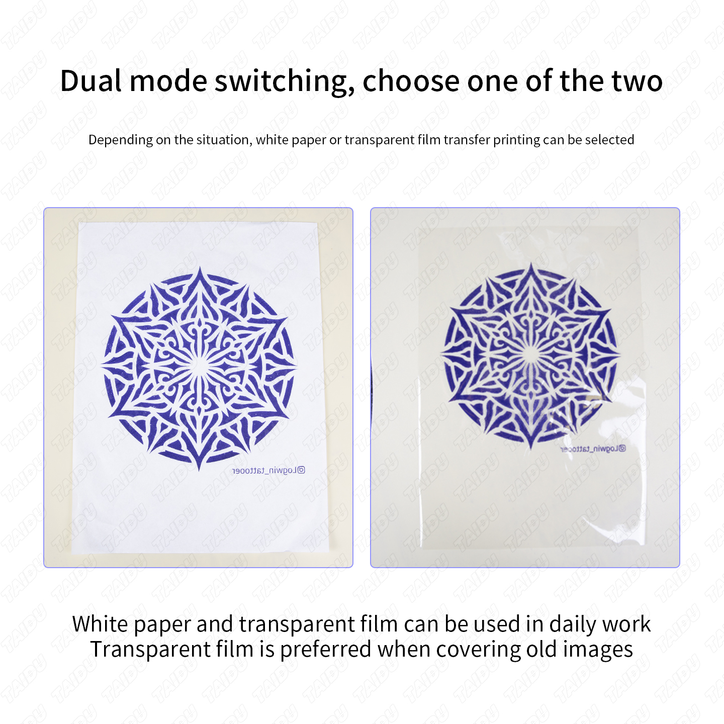 Taidu 5D double-layer transfer paper（Both white paper and transparent paper can be printed on.）