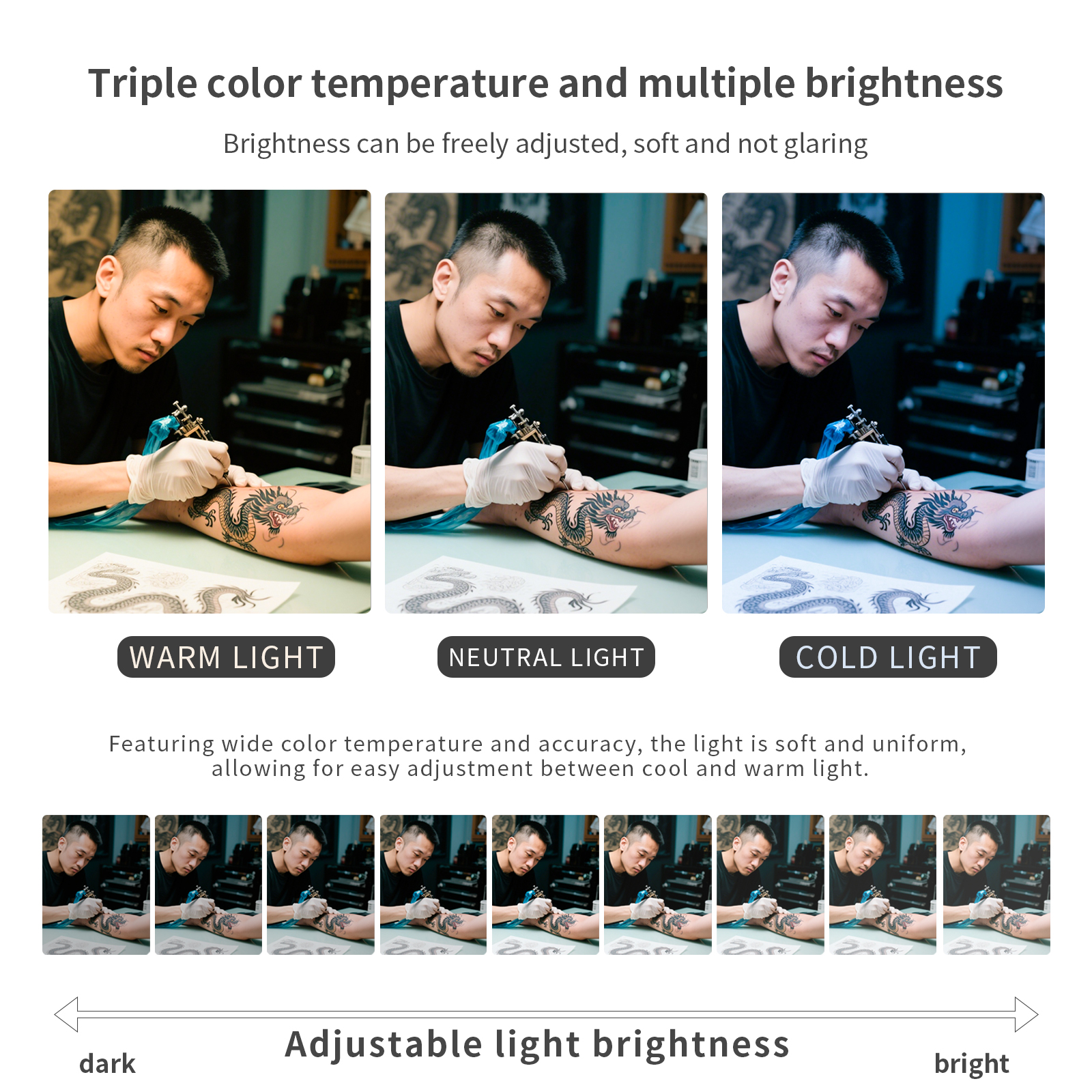 TAIDU X2 Upgraded Multi-Function Workbench with Light and Phone Holder