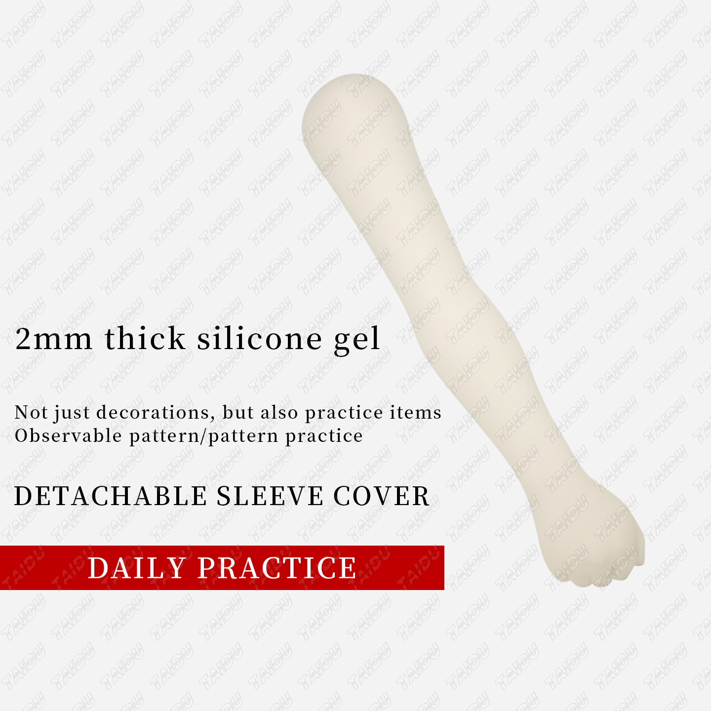 TAIDU Silicone arm tattoo, suitable for practice and display