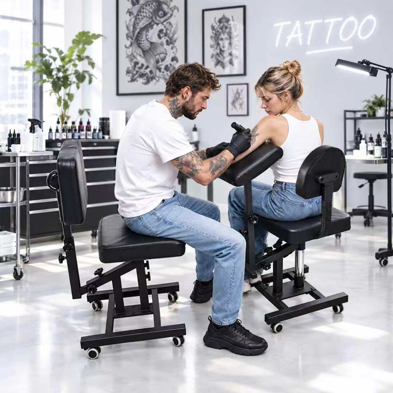 TAIDU 4th Gen Plus Multifunctional Tattoo Chair with Backrest