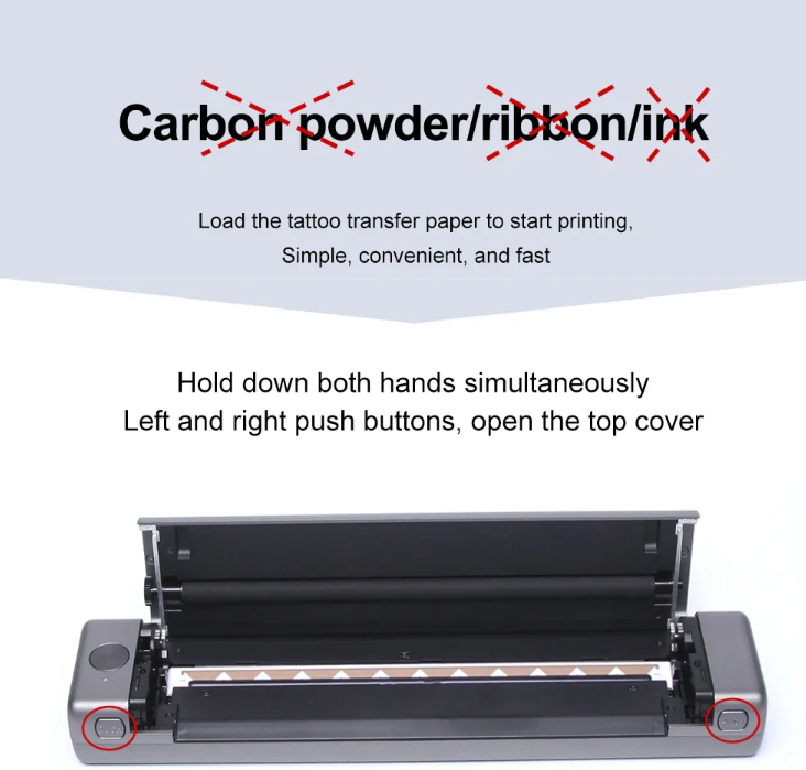 T08FS High Quality Wireless Tattoo Transfer Stencil Printer - Can Print Shades