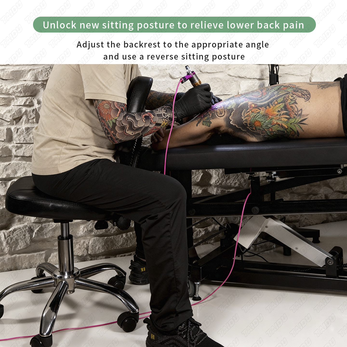 Multi-functional new model pneumatic lift tattoo chair （Special Launch Offer）