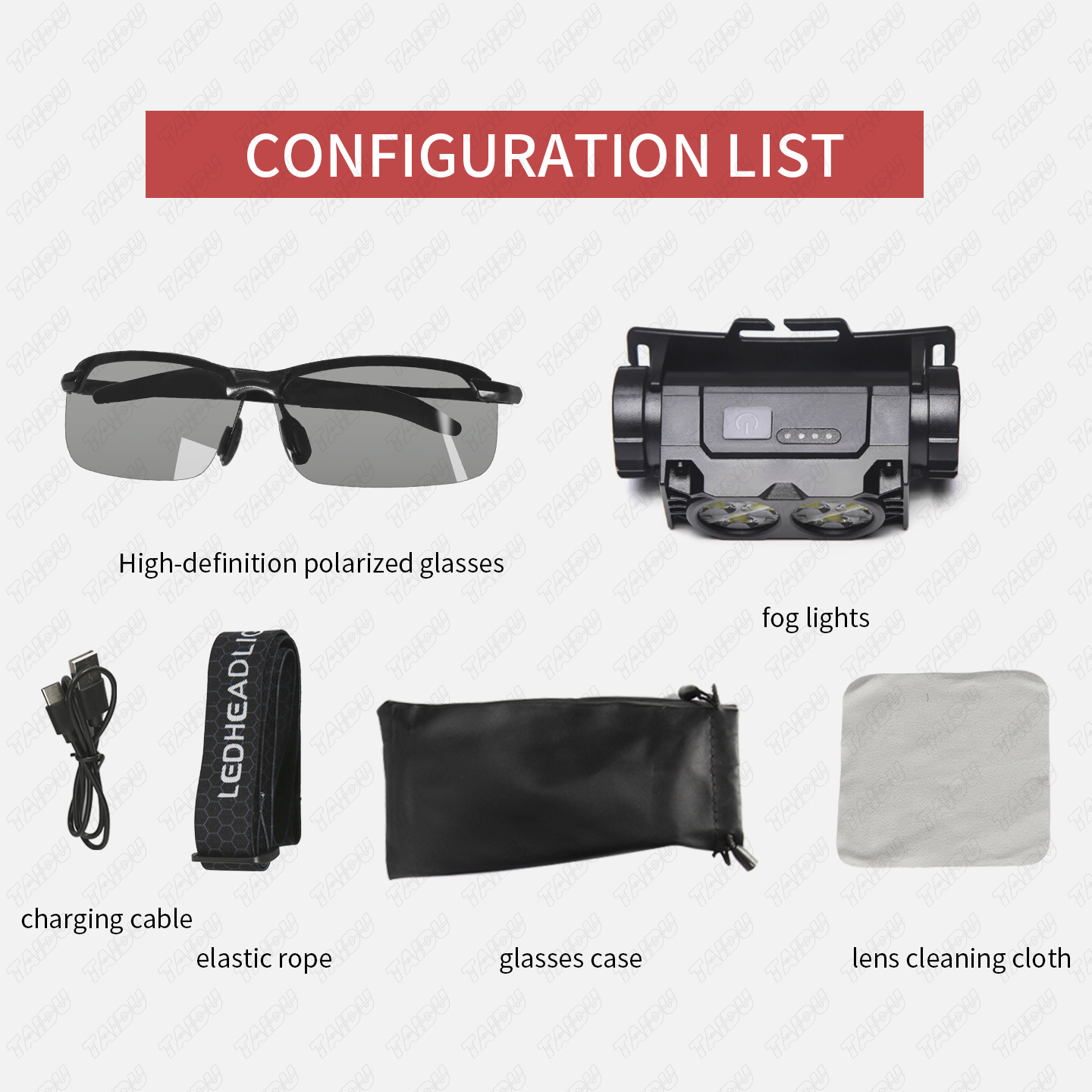 TAIDU New Tattoo Headlamp & Anti-Glare Glasses Kit