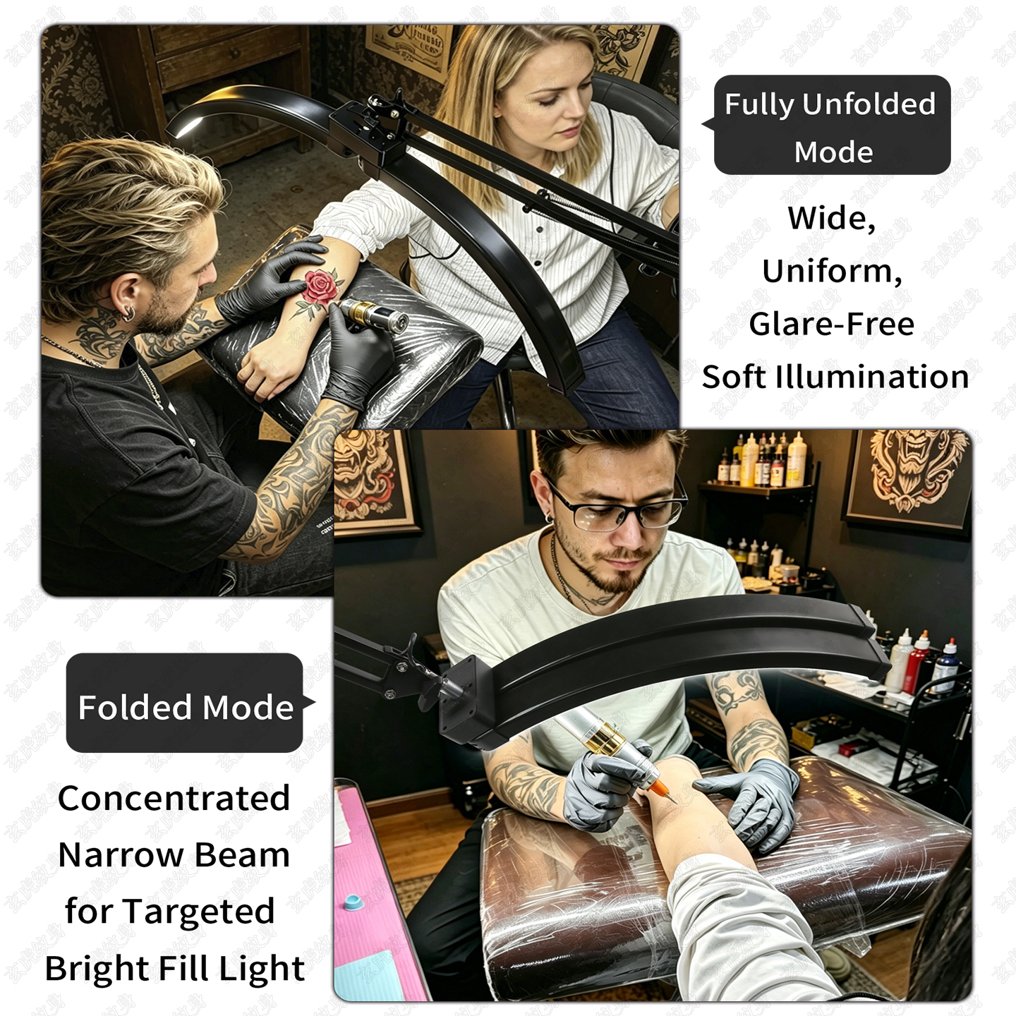 TAIDU X5 Anti-Glare Floor Stand Tattoo Shading Light 