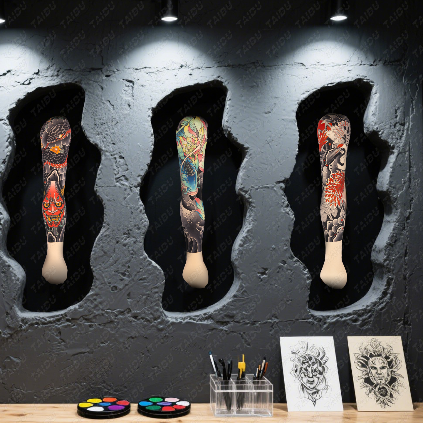 TAIDU Silicone arm tattoo, suitable for practice and display