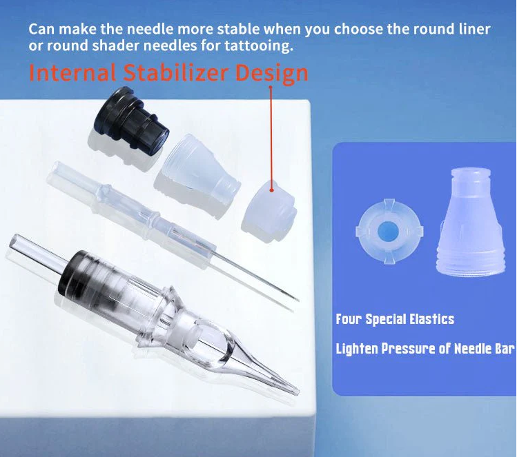 BIG WASP Cartridges Transparent & Textured Needles-Round Liner