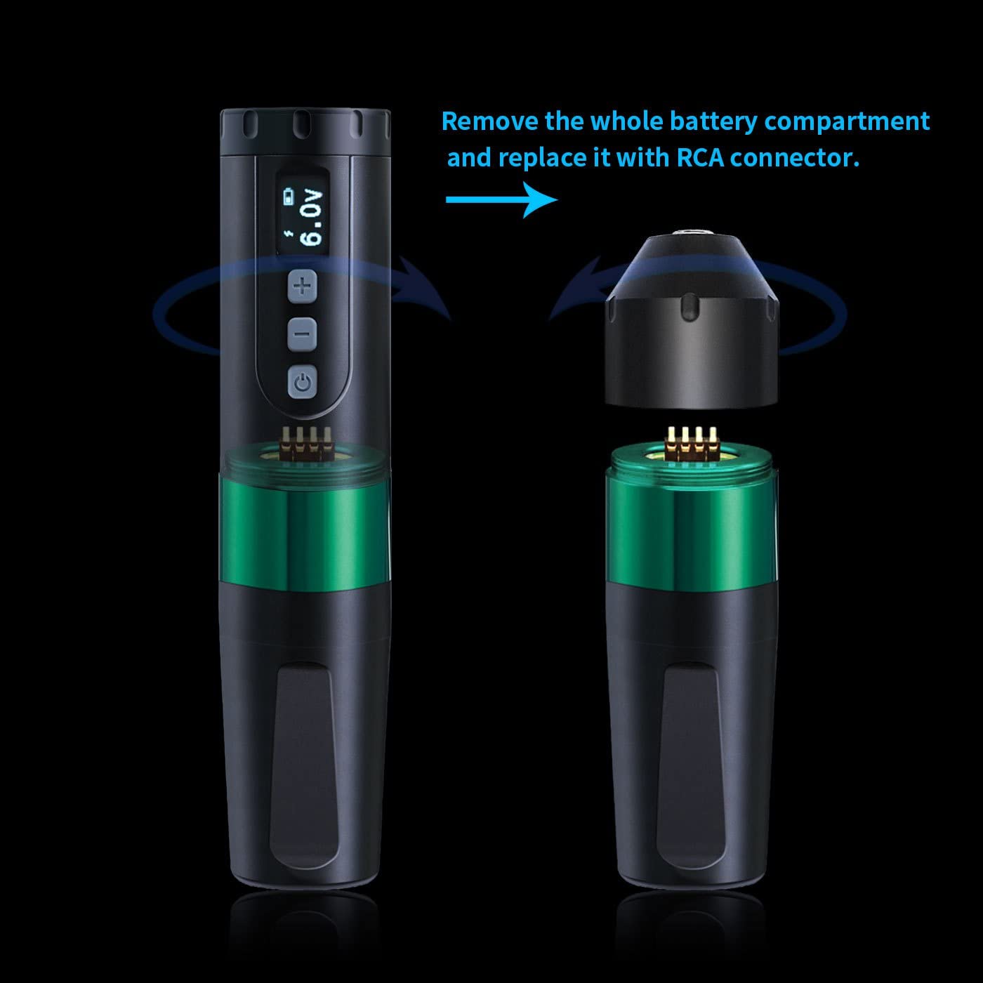 BRONC V2 Tattoo Machine Rotary Pen Style Supply Coreless Motor 2,000mAh Battery Power