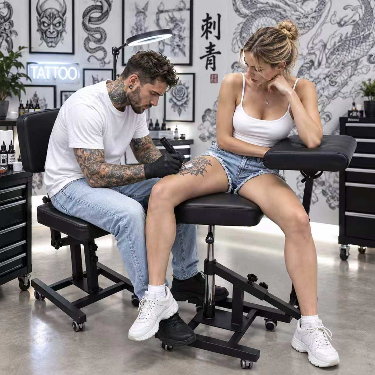 TAIDU 4th Gen Plus Multifunctional Tattoo Chair with Backrest
