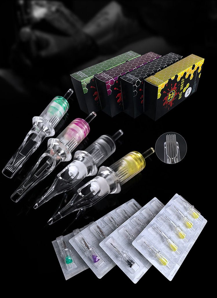 BIG WASP Tattoo Cartridges Transparent & Textured - Soft Edge Magnums