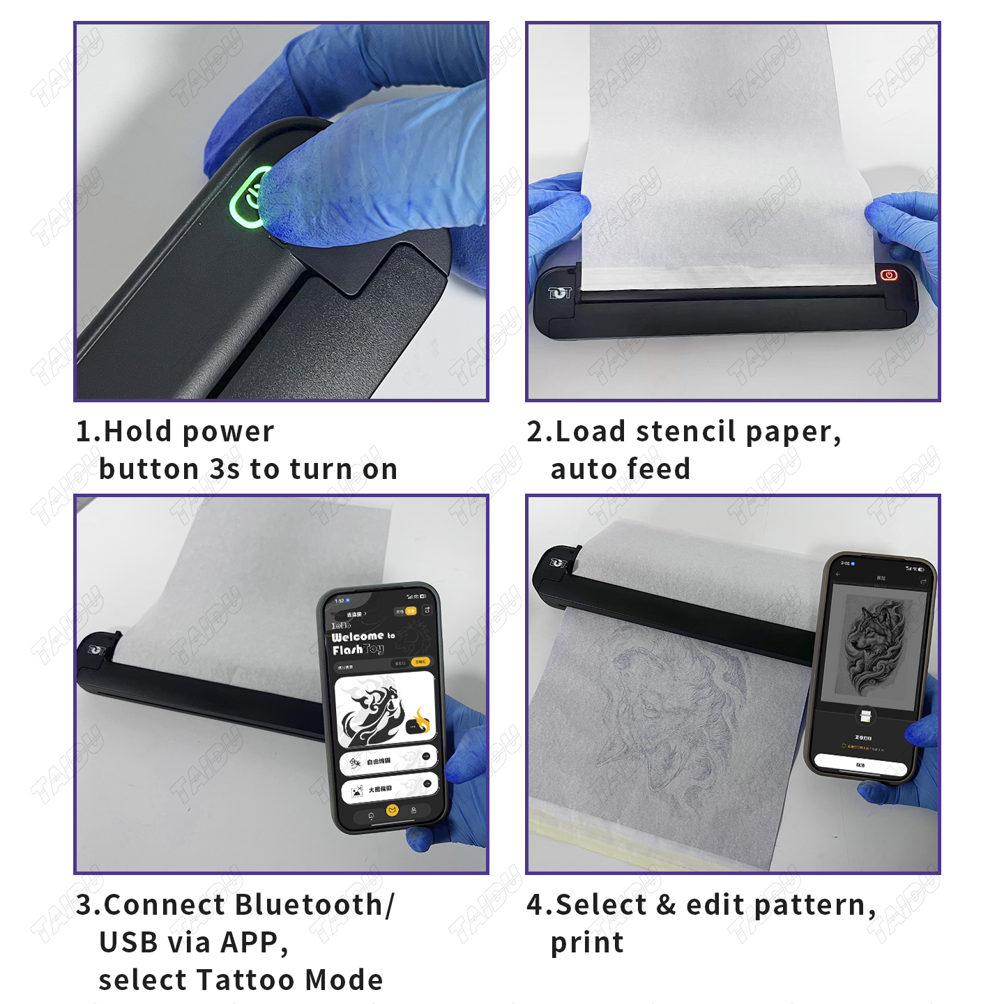 TAIDU New ST81 Portable Tattoo Stencil Printer
