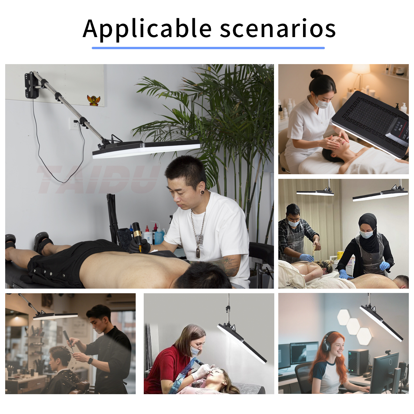 TAIDU PL-48 Large Panel Telescoping Tattoo Wall Light