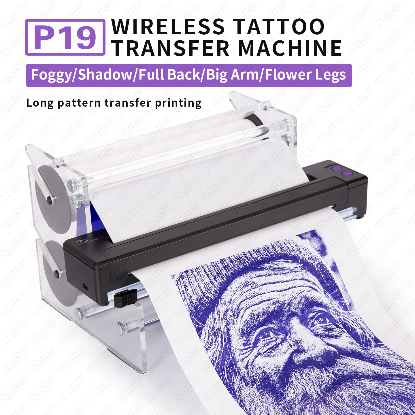 TAIDU New P19 Printer + Roll-to-Roll Transfer Paper Set