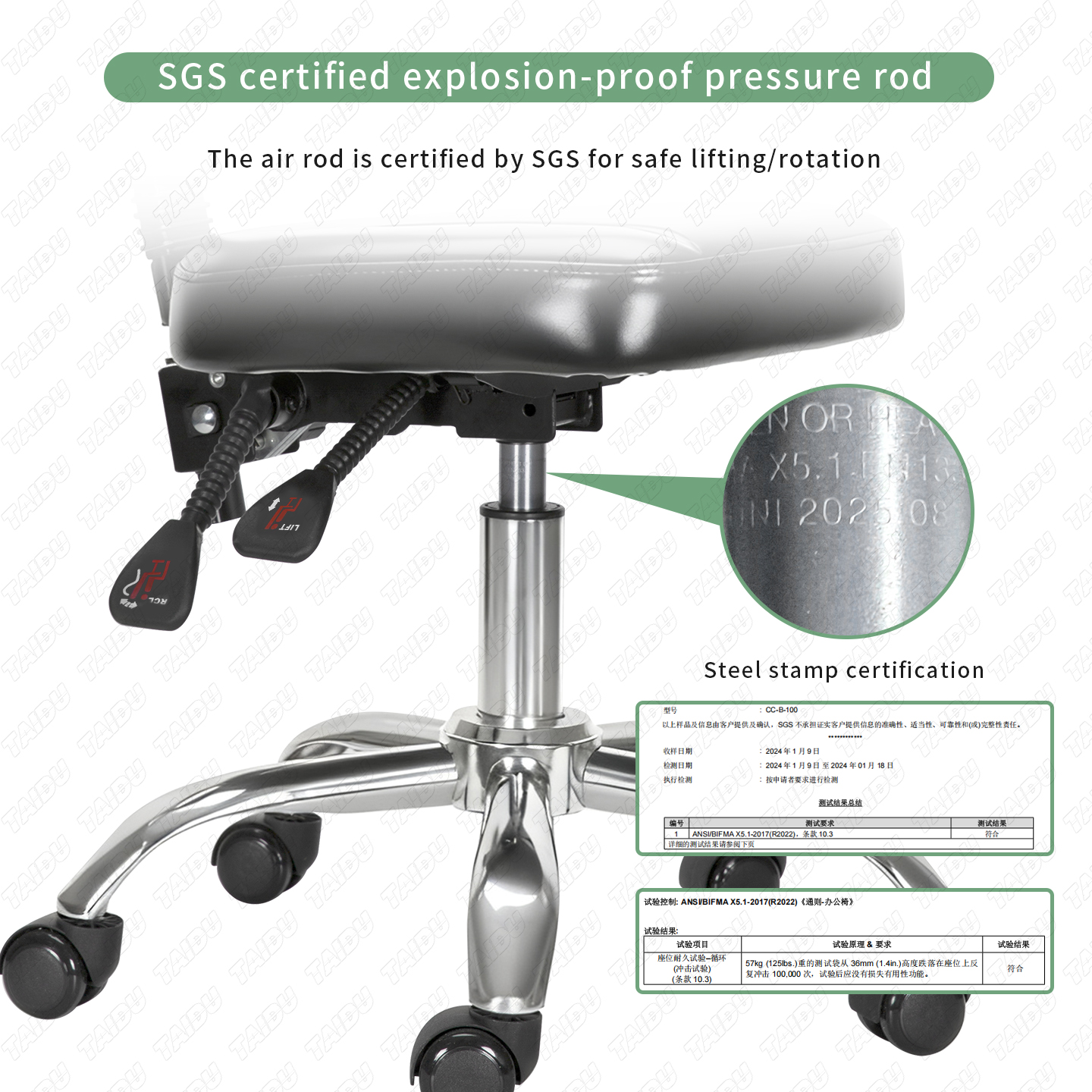 Multi-functional new model pneumatic lift tattoo chair （Special Launch Offer）