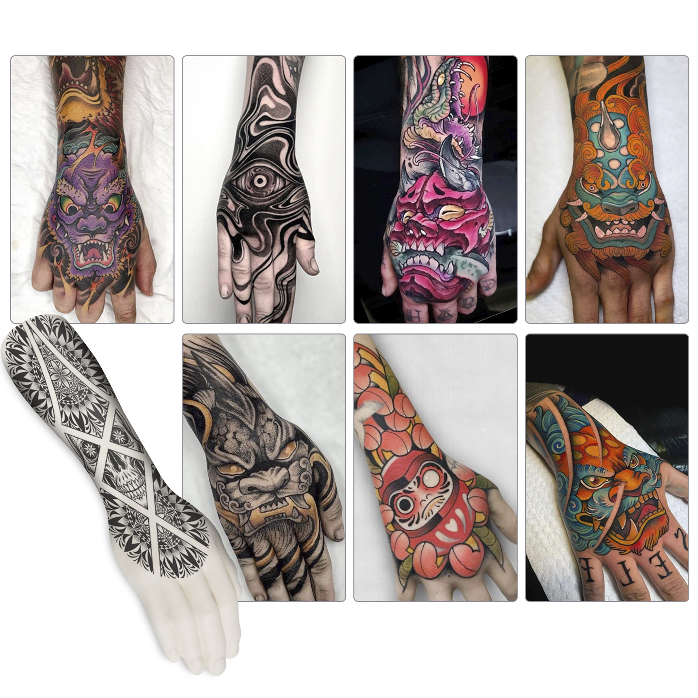 TAIDU High-Quality Tattoo Practice Silicone Forearm with Hand