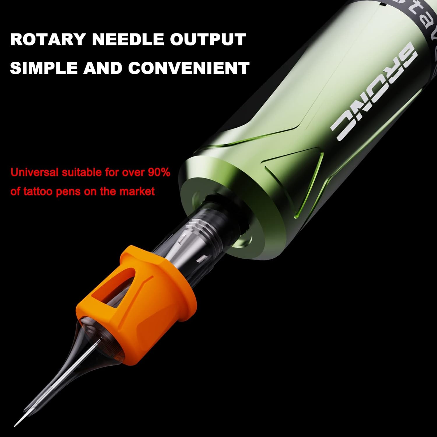 BRONC Staves Wireless Tattoo Machine Rotary Pen Style Supply Coreless Motor 1800mAh Battery Power