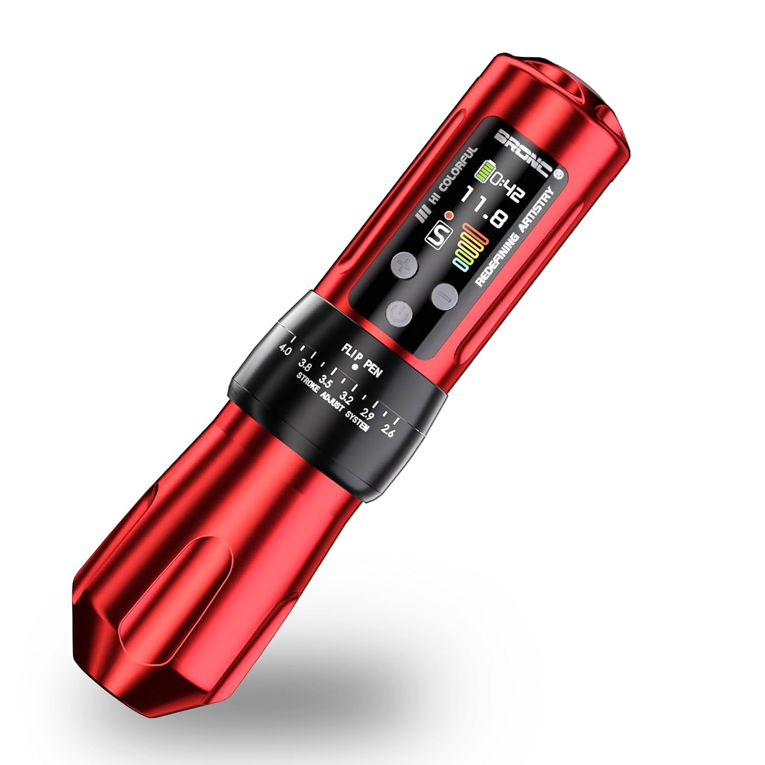 BRONC X2 Wireless Tattoo Pen Machine 2,000mAh Battery - 6 Adjustable Strokes