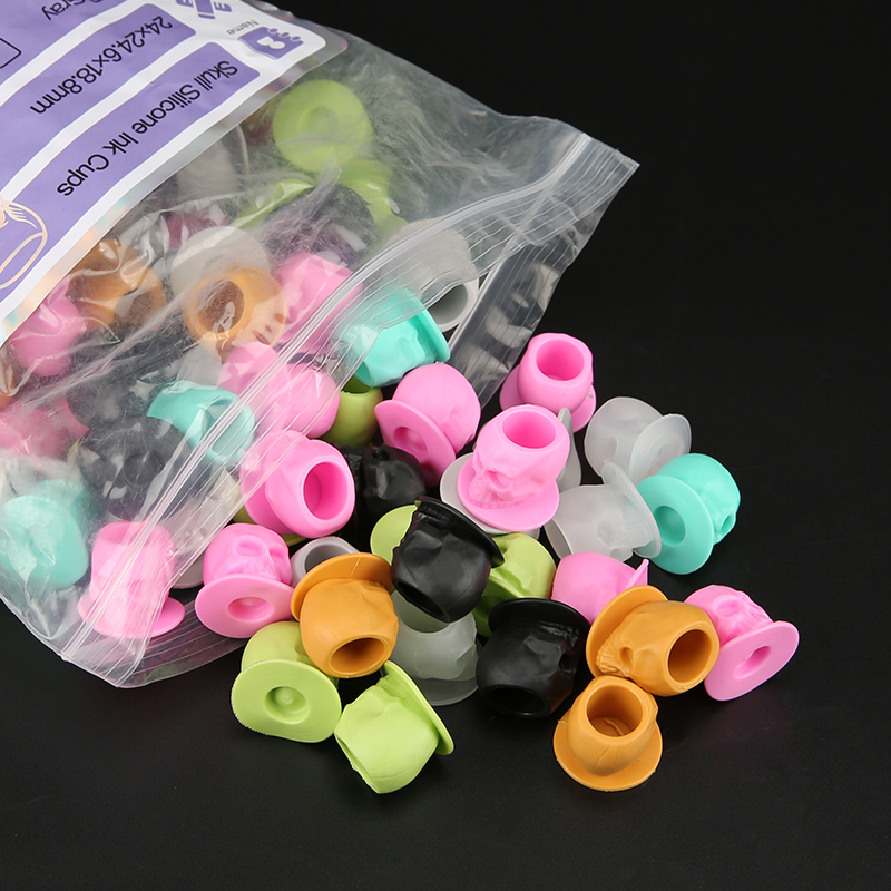 TAIDU Skull Silicone Tattoo Ink Cup Unique Design